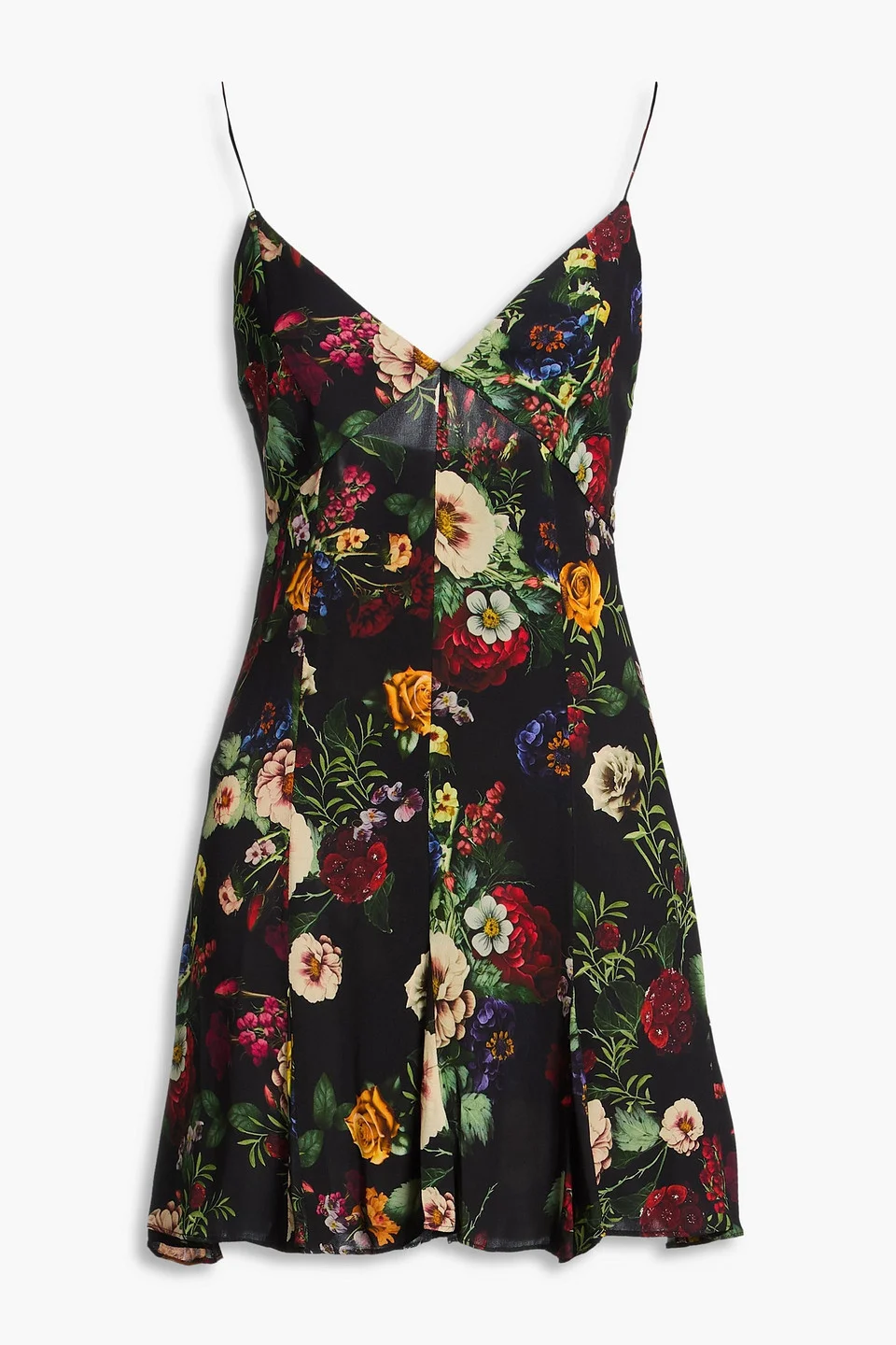 Julietta floral-print sateen mini slip dress - 1