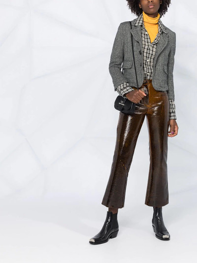 DSQUARED2 cropped herringbone check blazer outlook