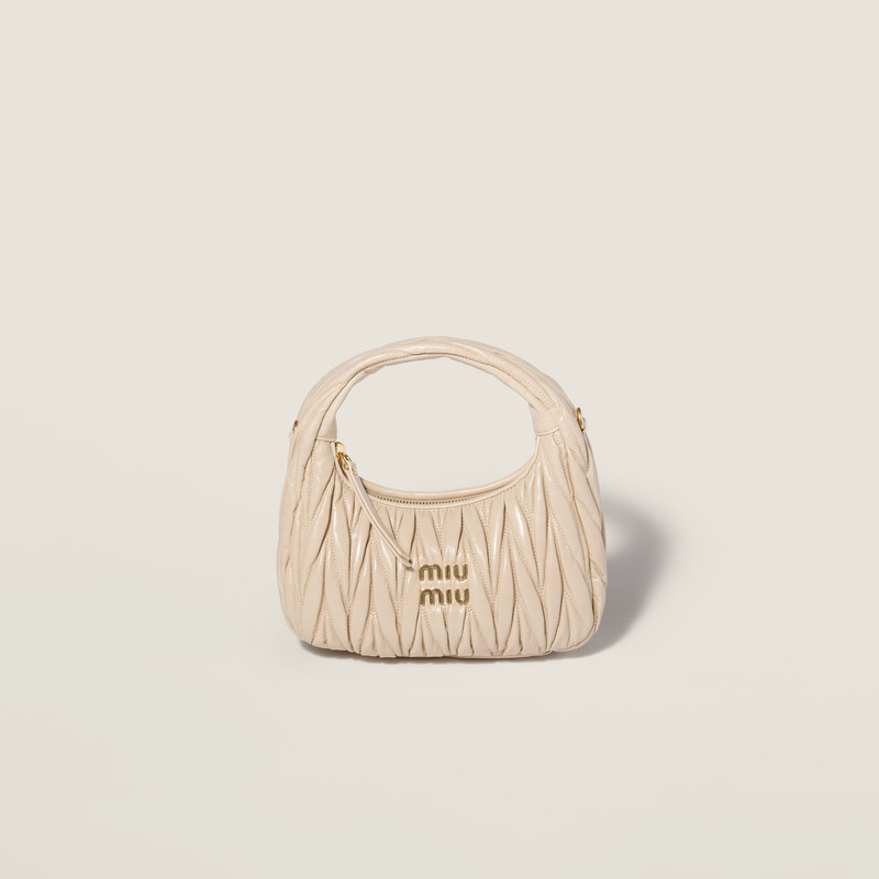 Wander matelassé nappa leather hobo bag 1