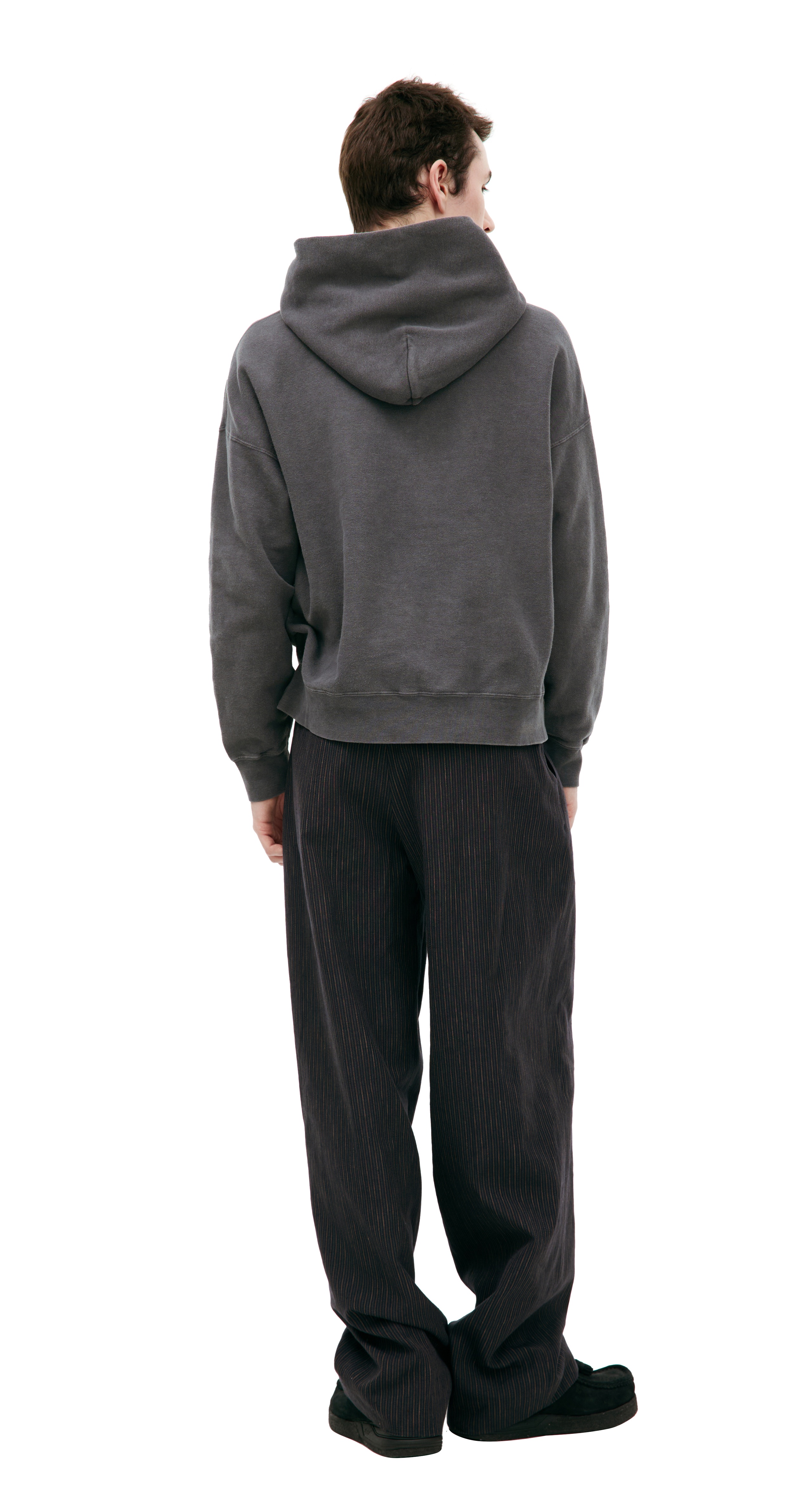 GREY HOODIE WITH PATCH POCKET - 3