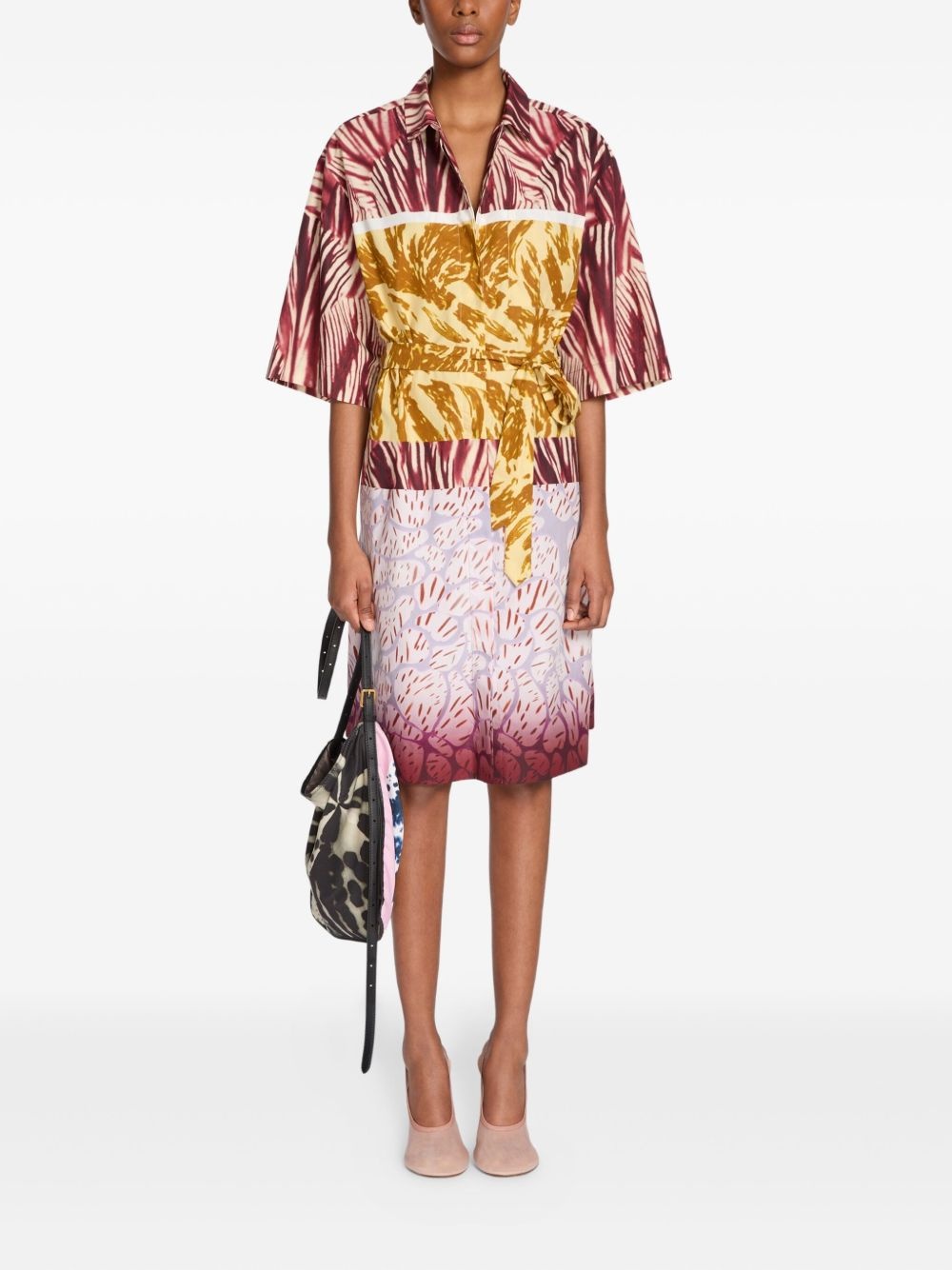 tropical-print wrap dress - 2