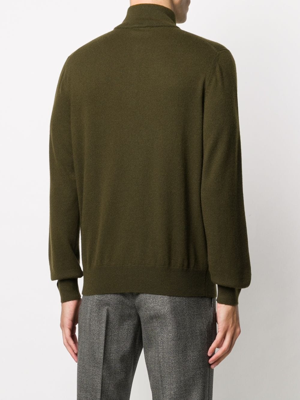 quarter-zip fine-knit jumper - 4