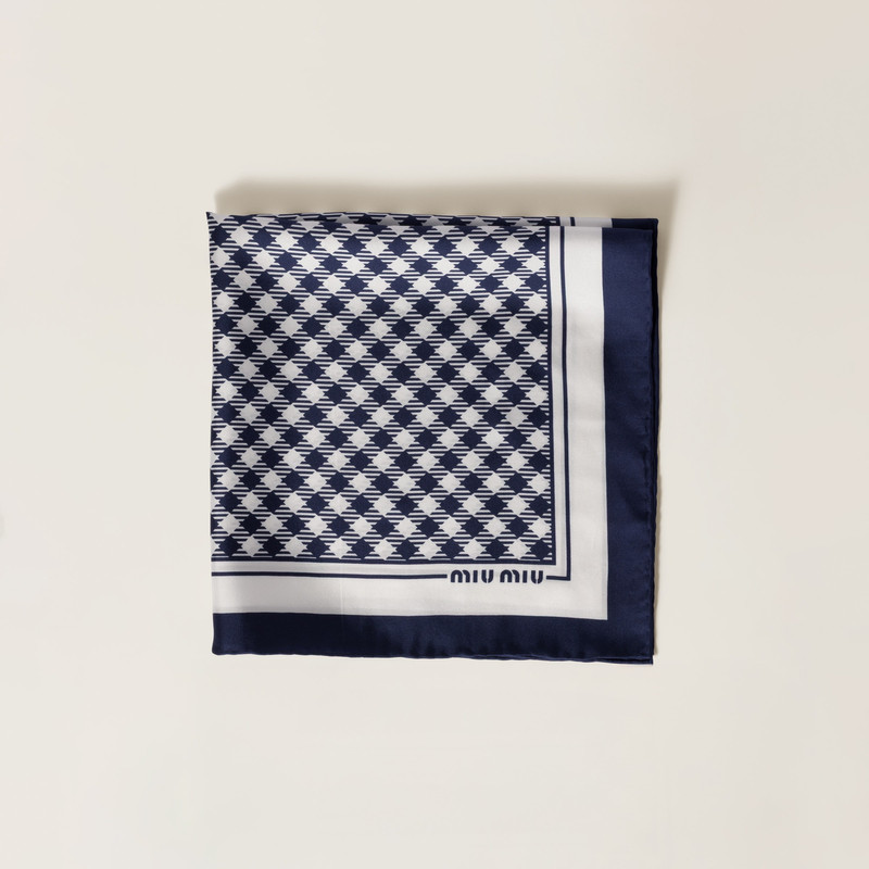 Printed silk twill scarf 1