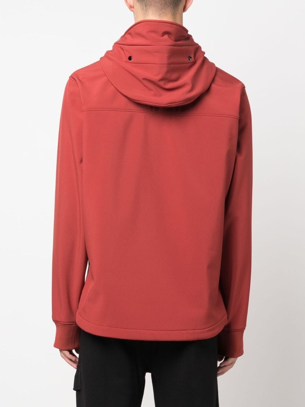 zip-up stretch-cotton hooded jacket - 4