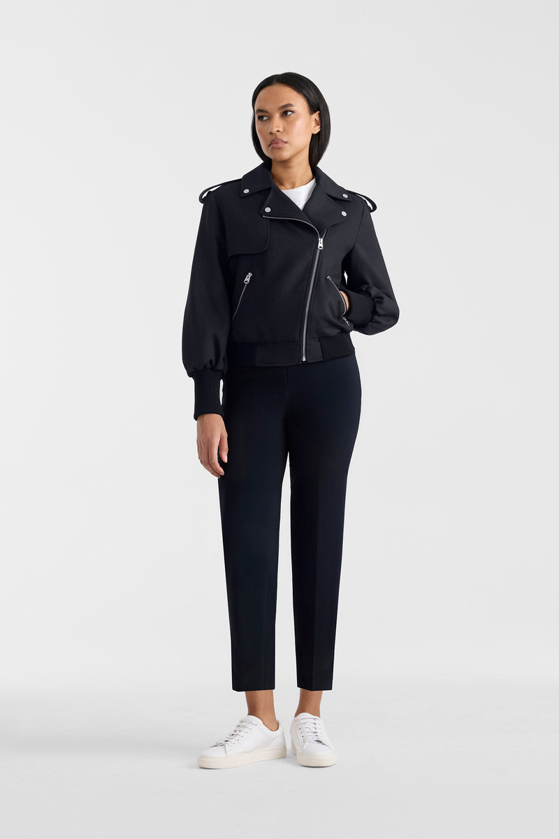 PONY Wool Gabardine Moto Jacket 8