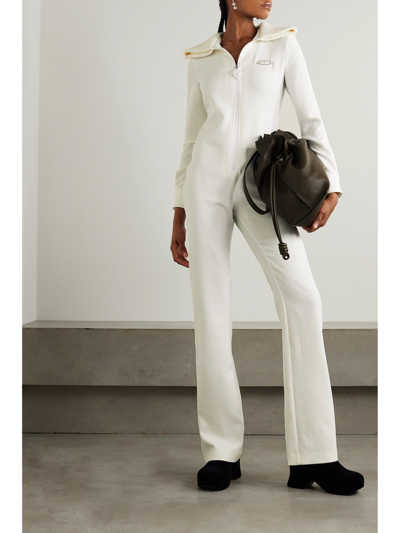 PUCCI Embellished Knit-trimmed Stretch-crepe Jumpsuit outlook