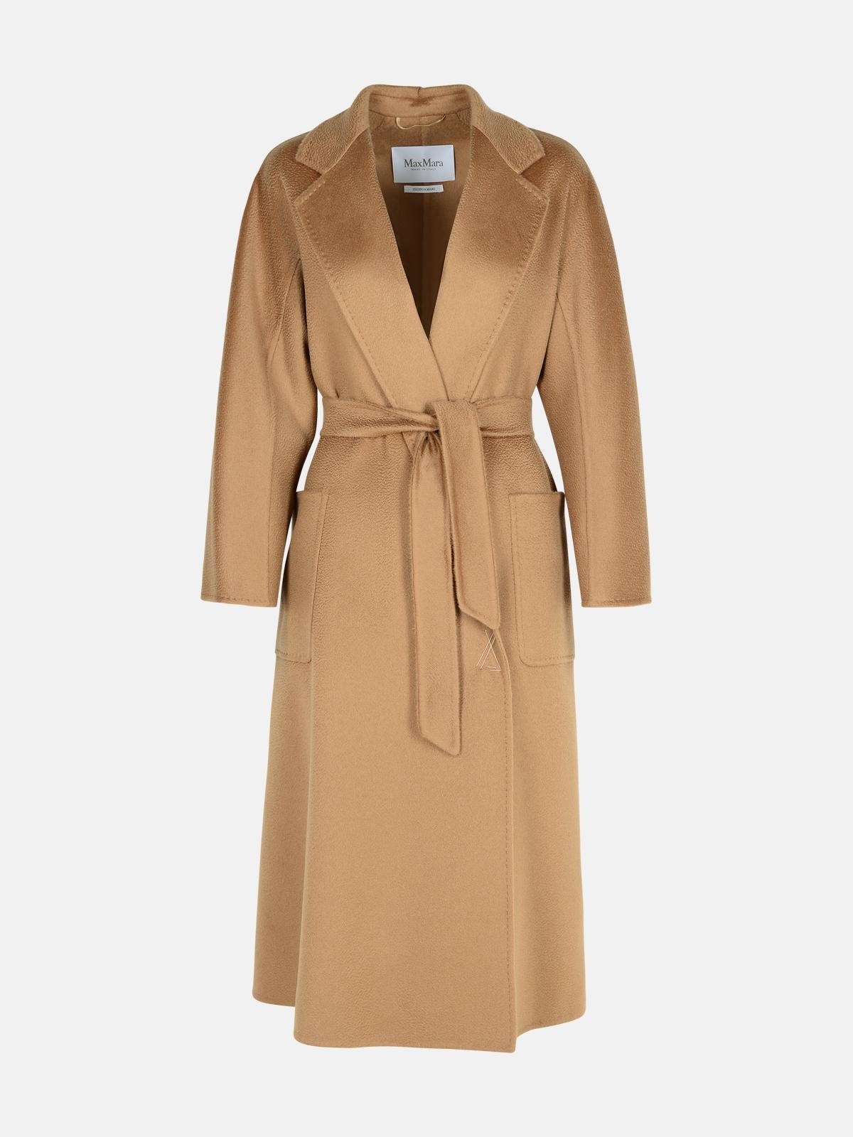 'LUDMILLA' BROWN CASHMERE COAT - 1