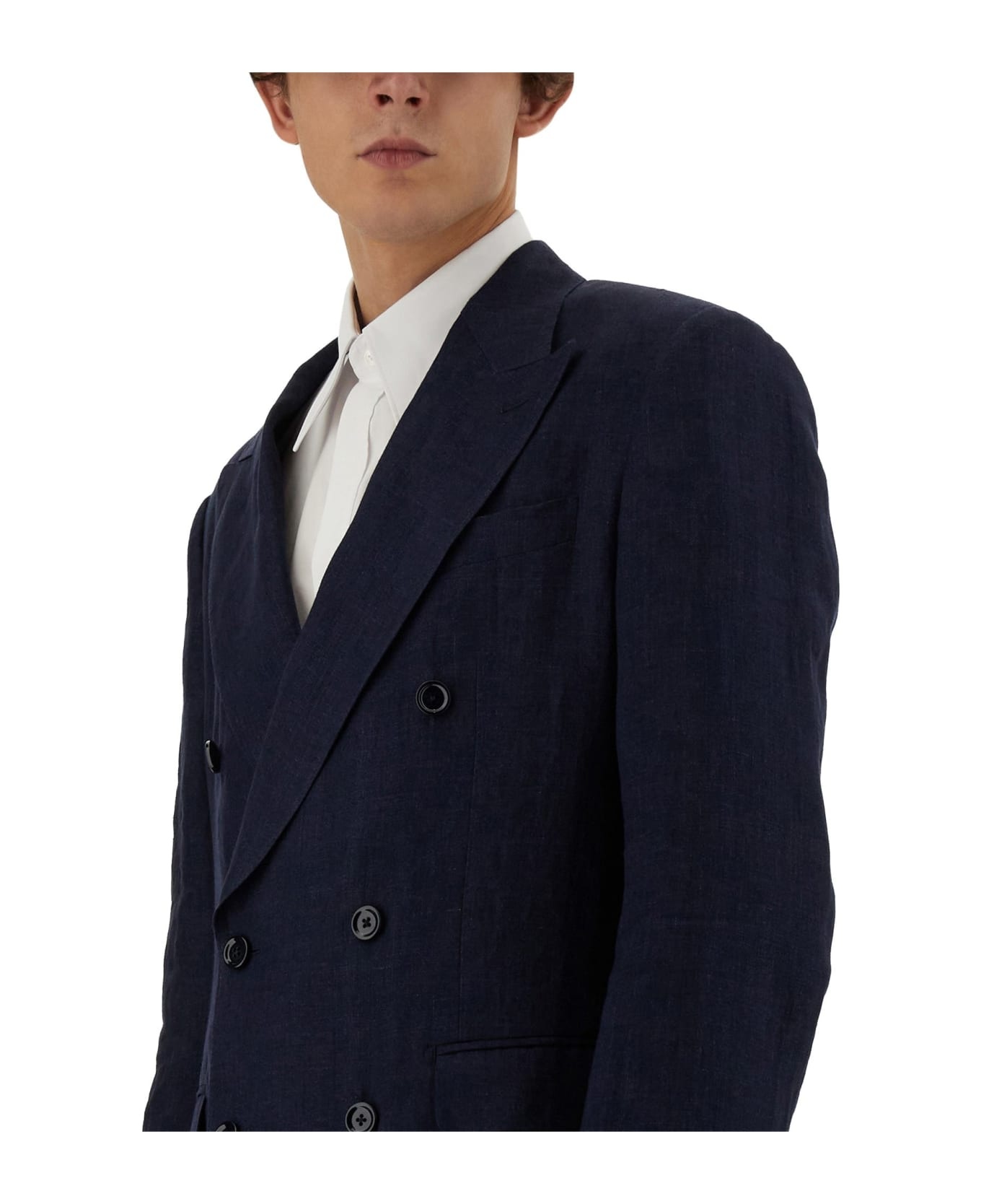 Double-breasted Tailored Blazer - 3