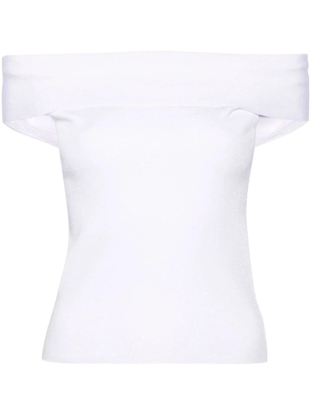 off-shoulder fine-knit top - 1