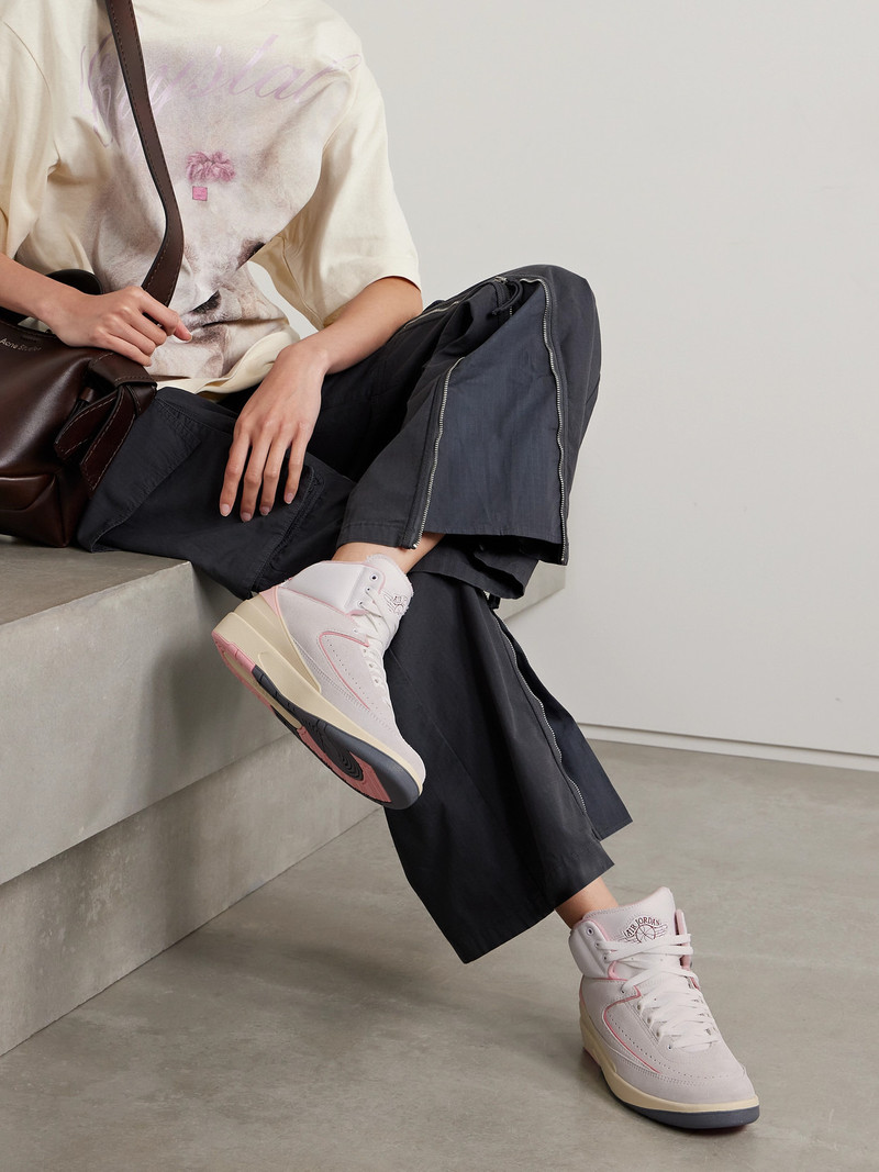 Jordan Air Jordan 2 Retro Canvas-trimmed Suede High-top Sneakers outlook