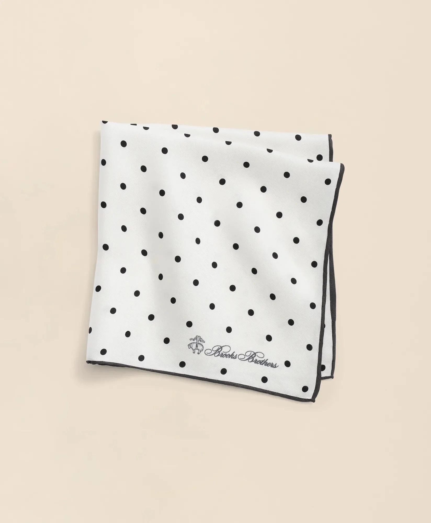 Small Dot Silk Pocket Square - 1