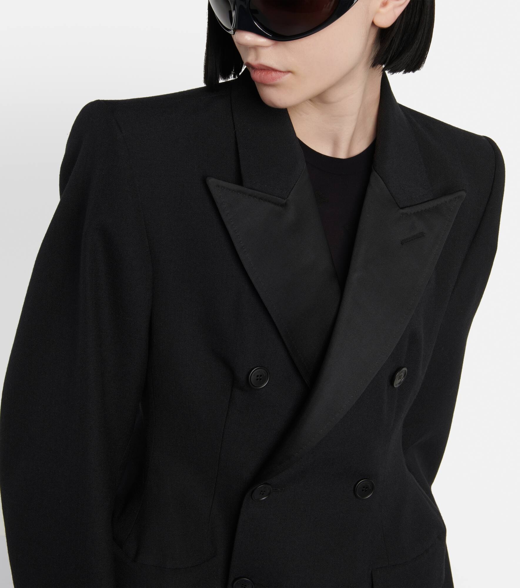 Hourglass double-breasted wool blazer - 4