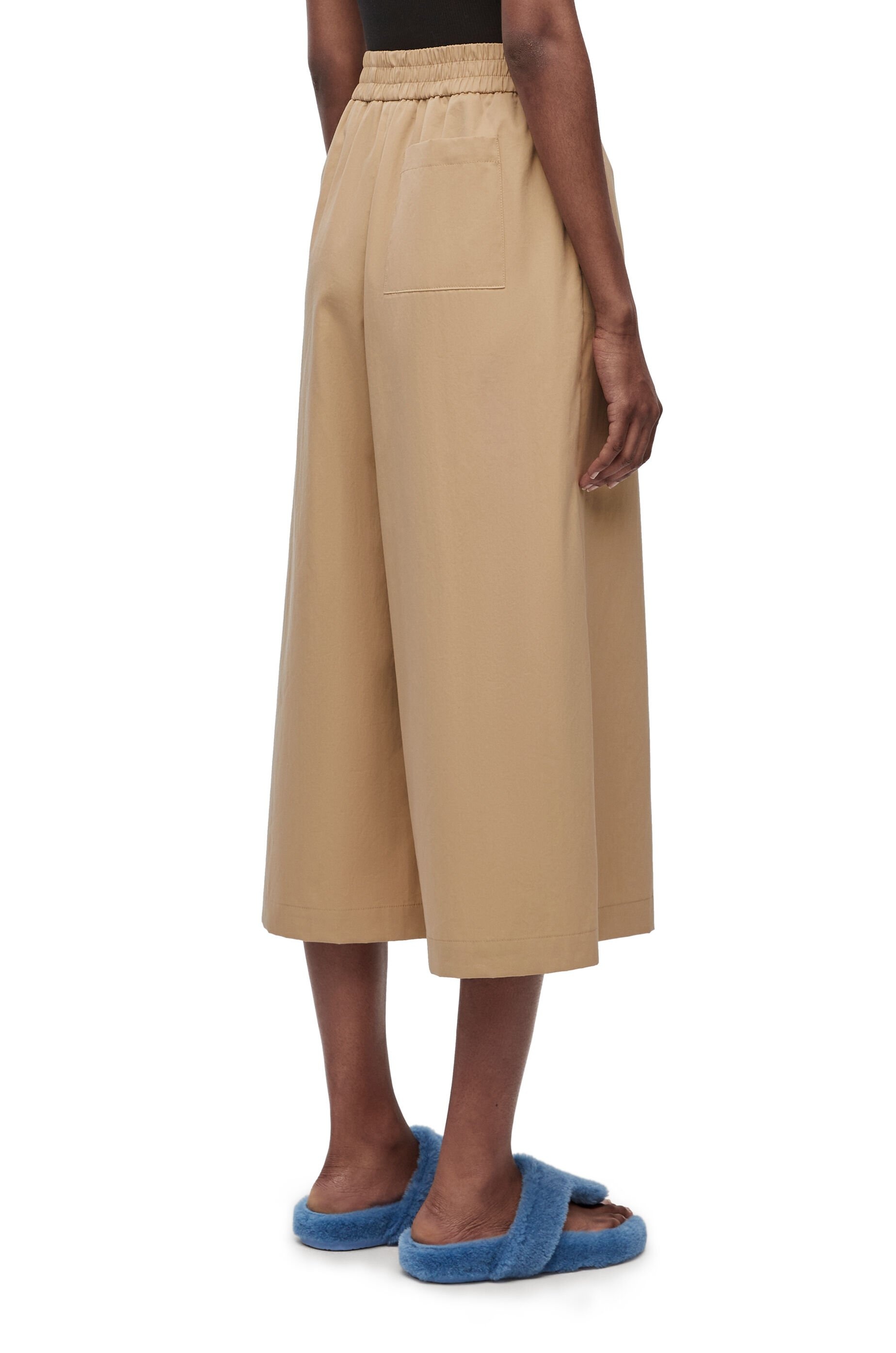 Cropped trousers in cotton and silk - 4