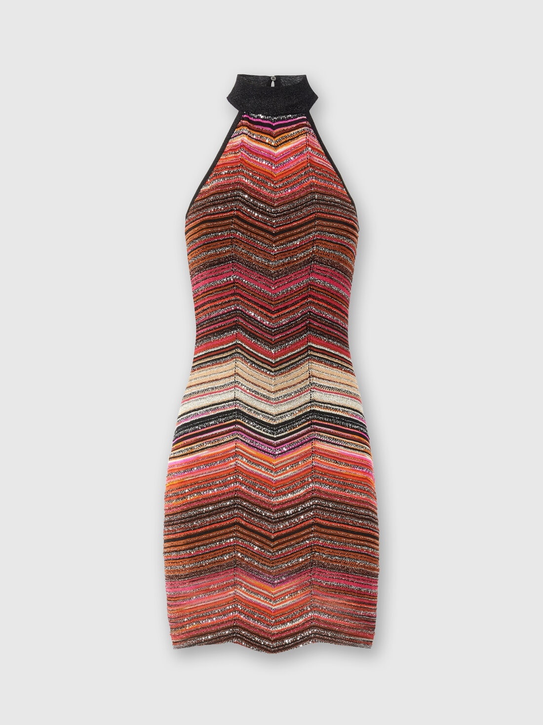 オールインワン・サロペット Missoni One Shoulder Mini Dress In Orange Lame Viscose One-shoulder mini-dress in lamé embossed viscose with wave