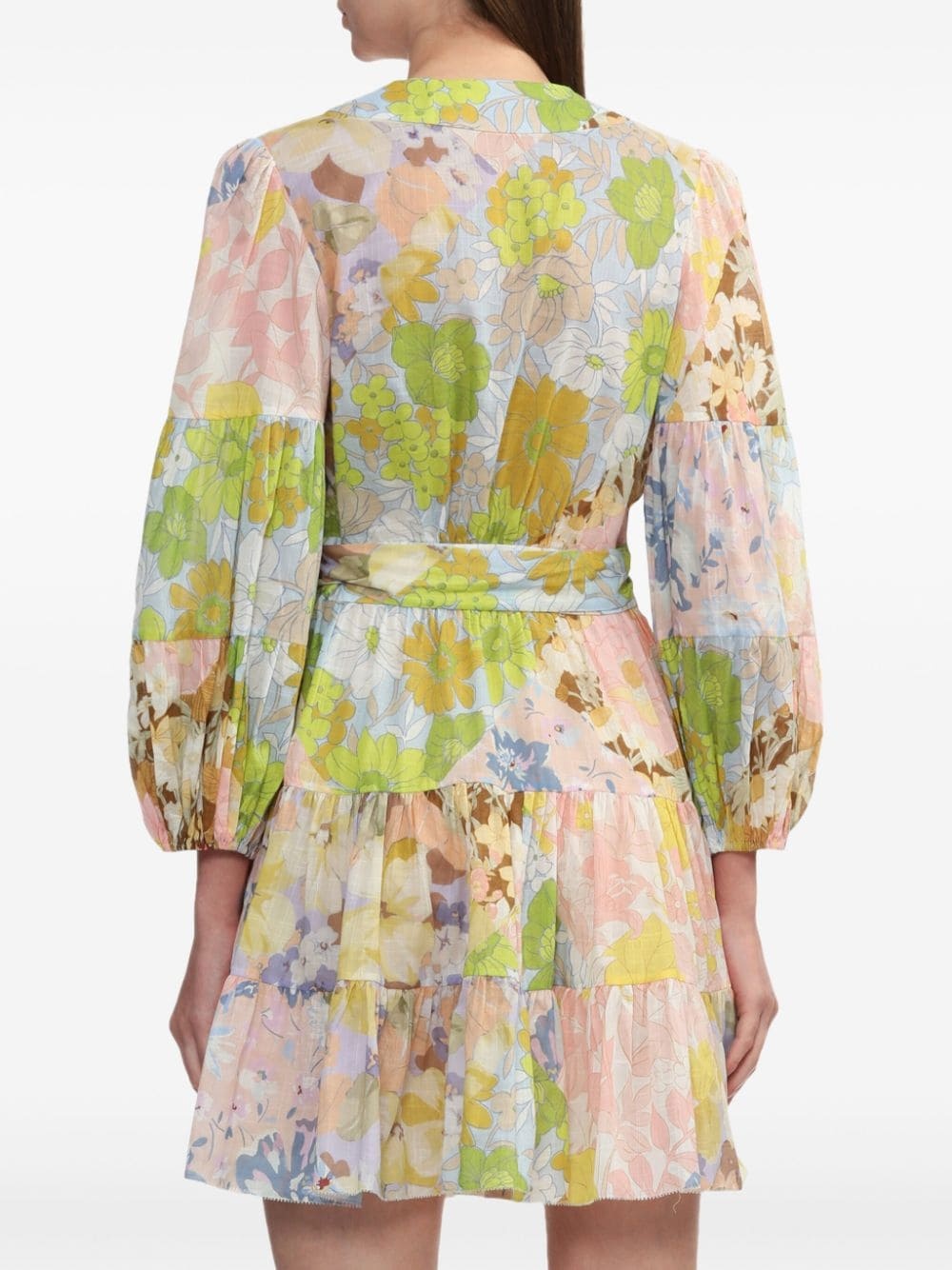 abstract-pattern print cotton dress - 4