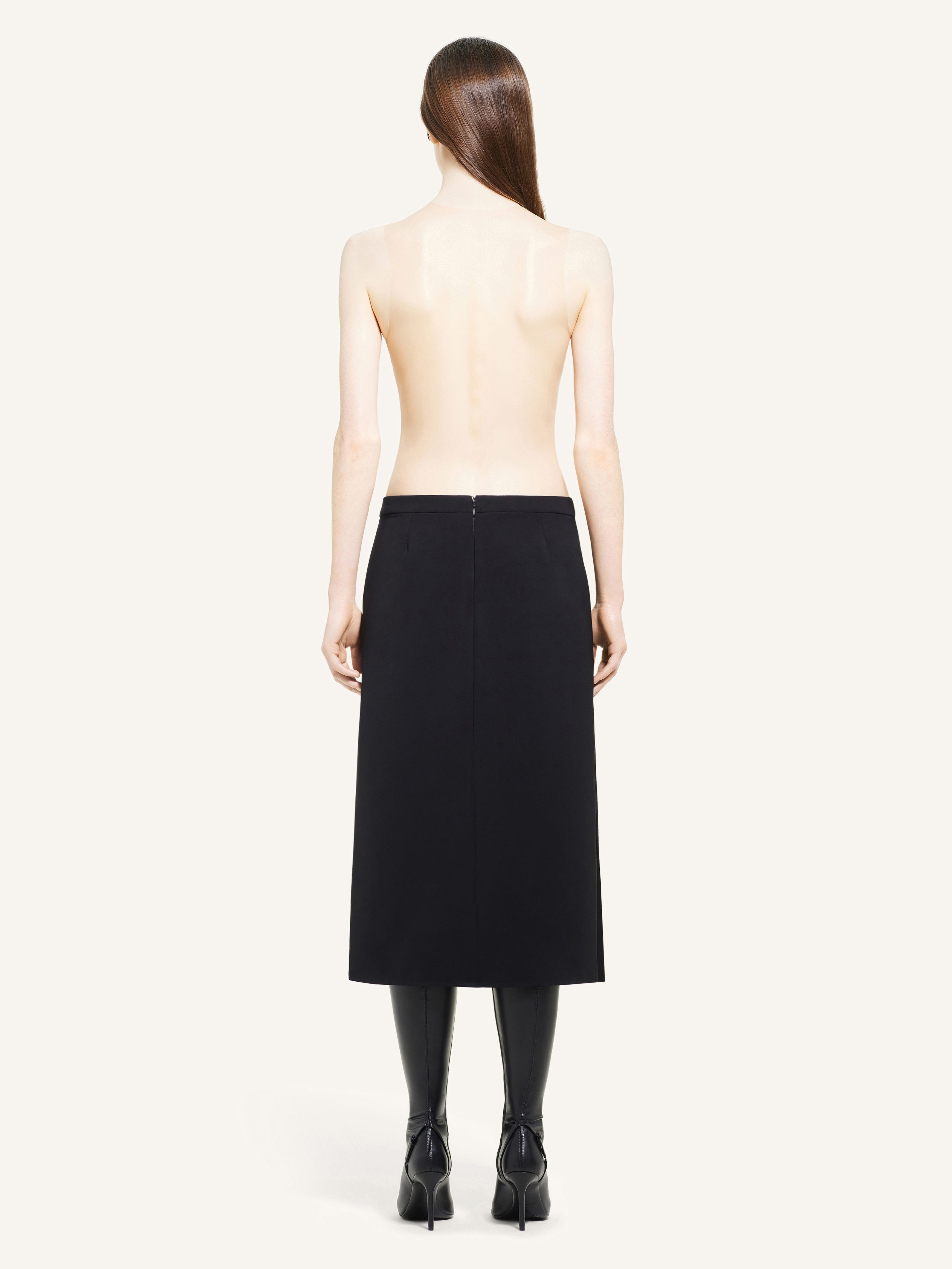 ILLUSION DRAPED SKIRT - 4