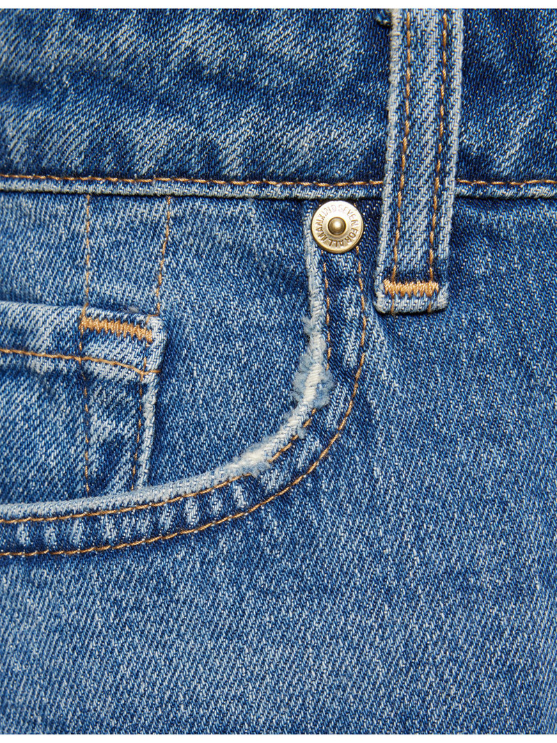 Monroe Mid-Rise Long Denim Shorts 6