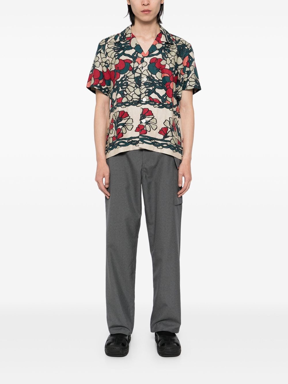 cargo straight-leg trousers - 2
