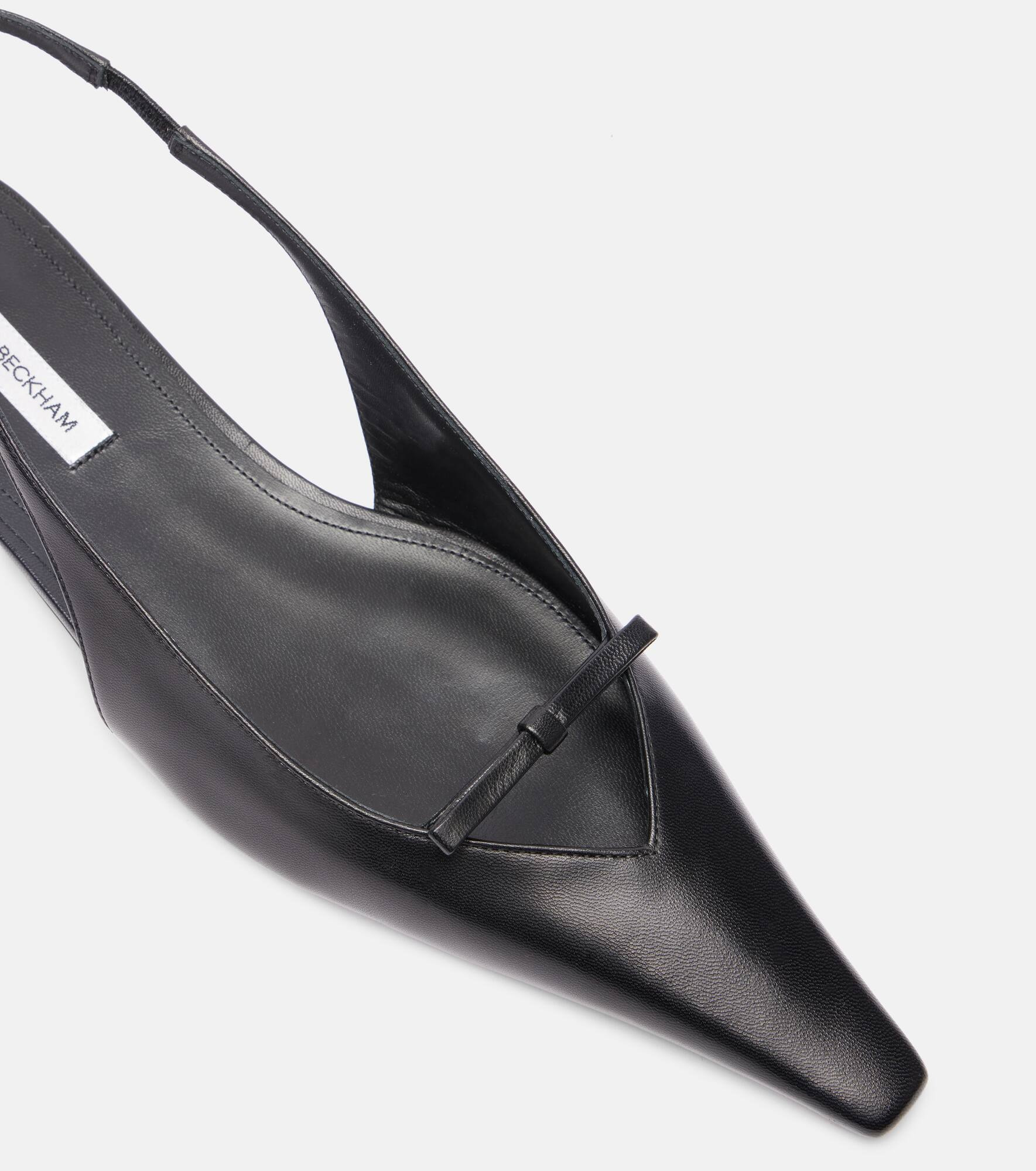 Leather slingback flats - 5