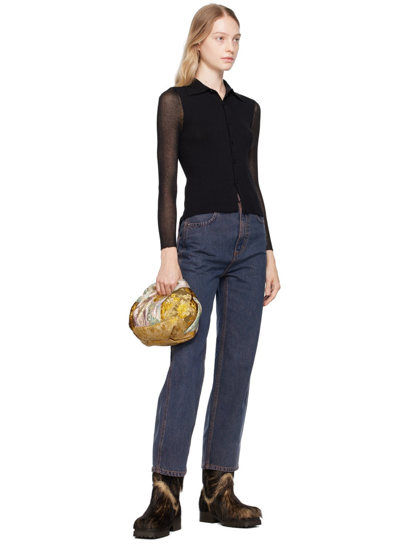 ECKHAUS LATTA Brown & Black Stacked Fur Boots outlook