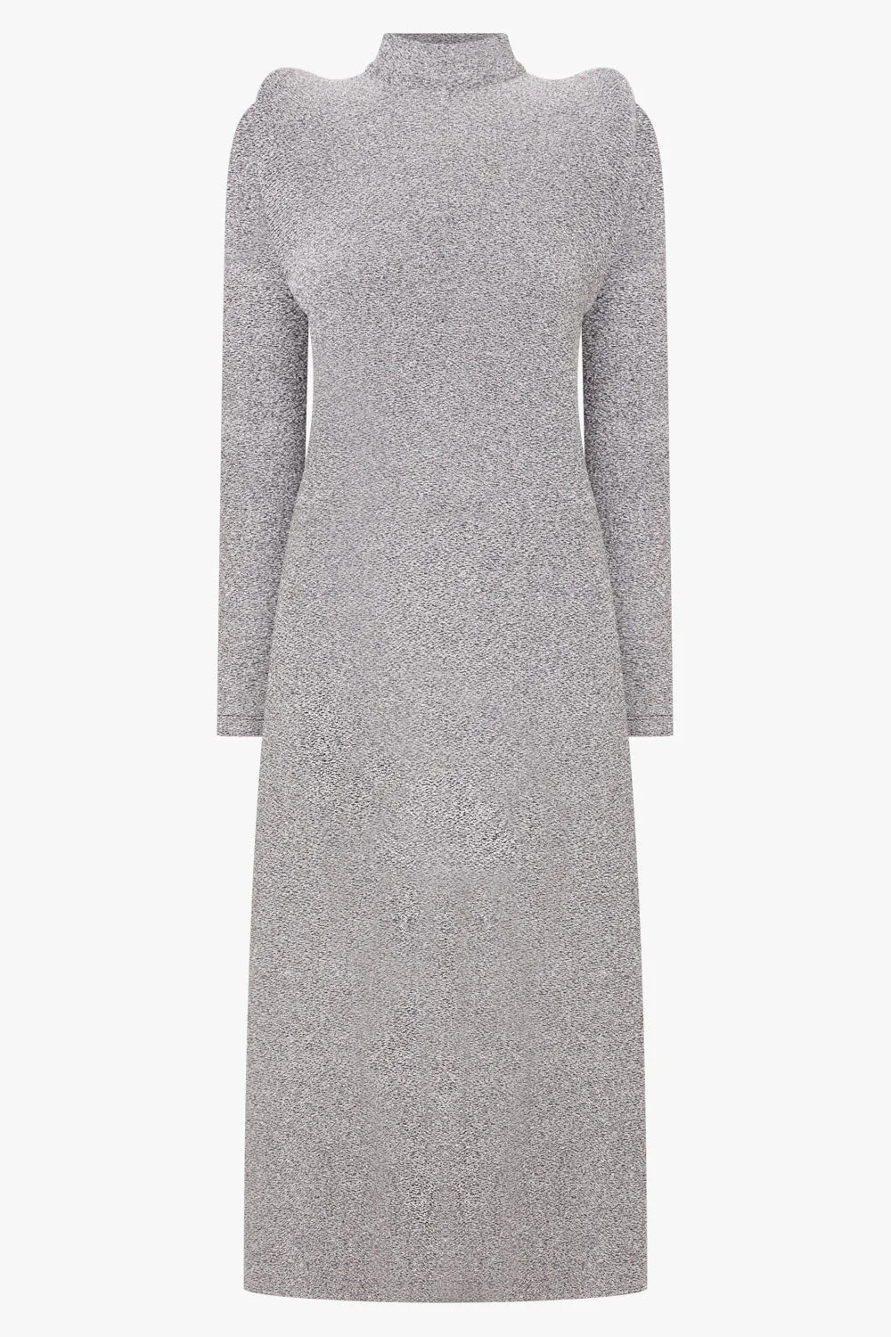 CIRCLE SHOULDER GLITTER DRESS | SILVER - 1
