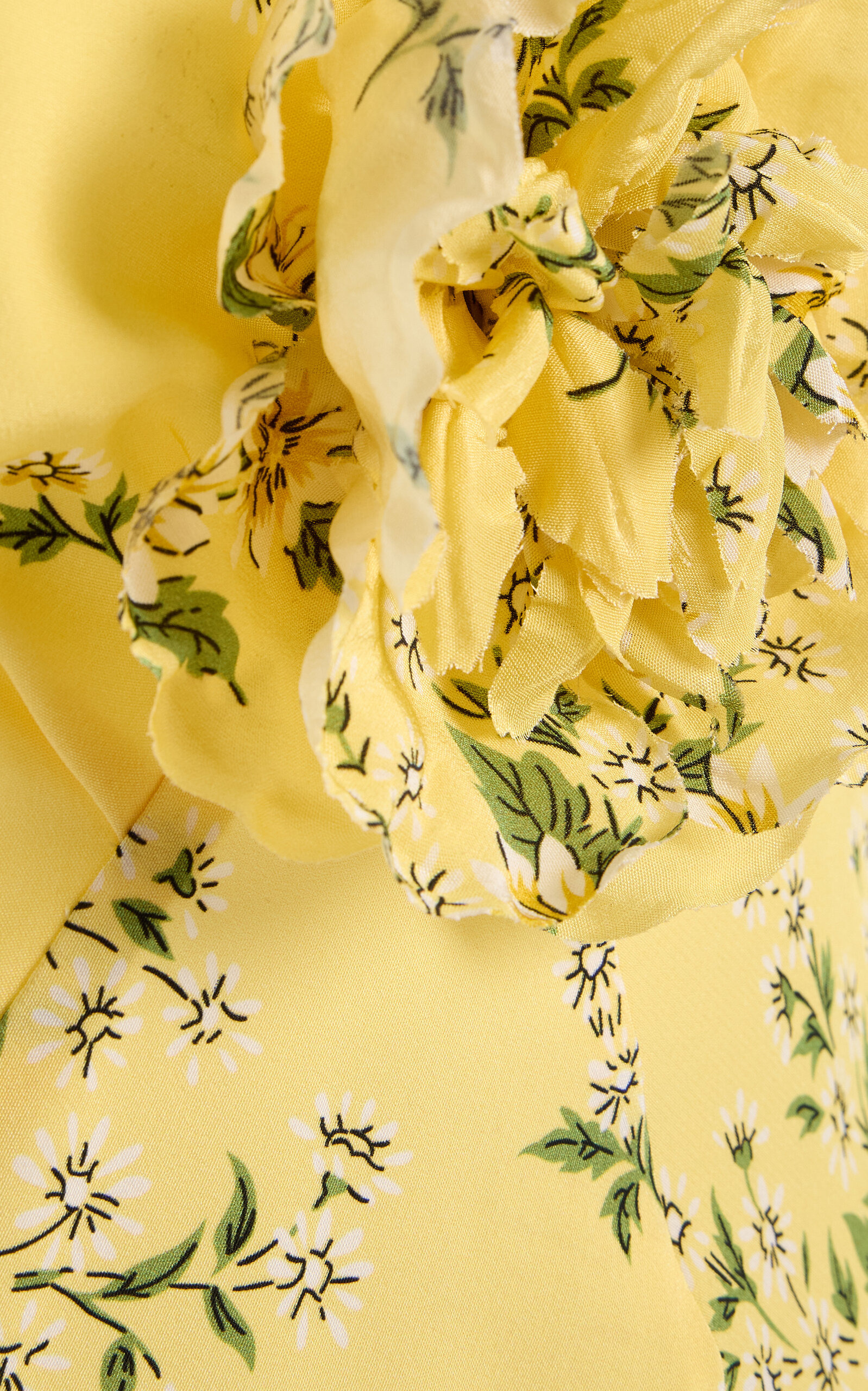 Floral Silk Halter Midi Dress yellow - 5