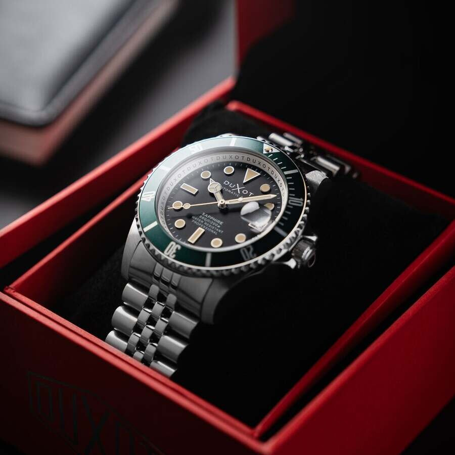 Duxot - Duxot Atlantica Diver Automatic Black Dial Men's Watch DX-2057-33 - 3