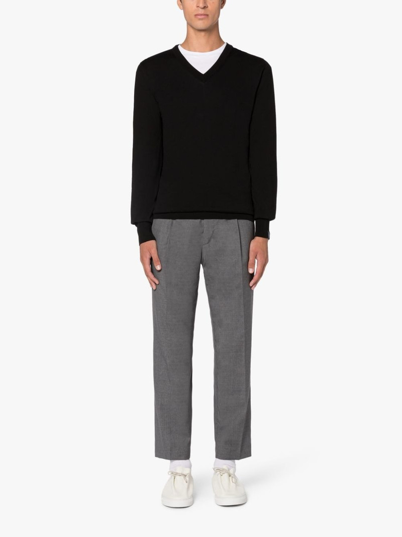 Mackintosh DEEP V NECK BLACK COTTON SWEATER outlook