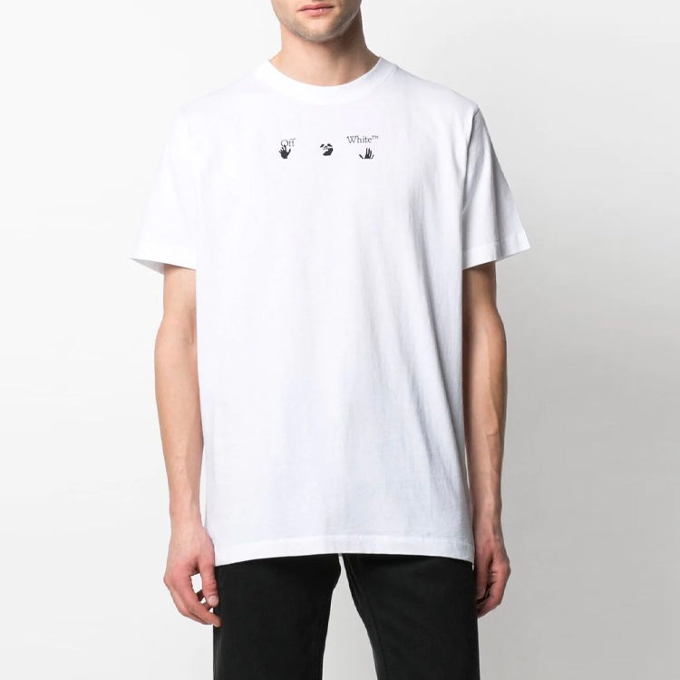 Off-White SS21 Spray-Print Cotton Men White OMAA027S21JER0080110 - 2