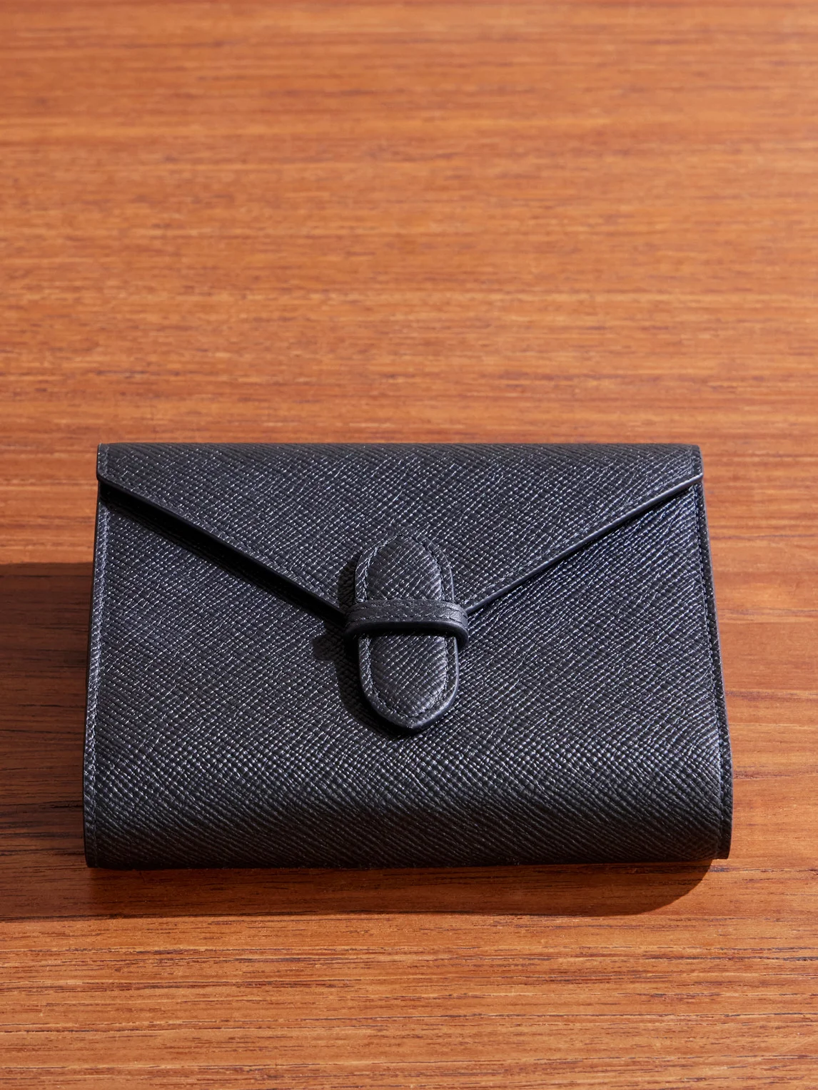 Cross-Grain Leather Card Case - 1