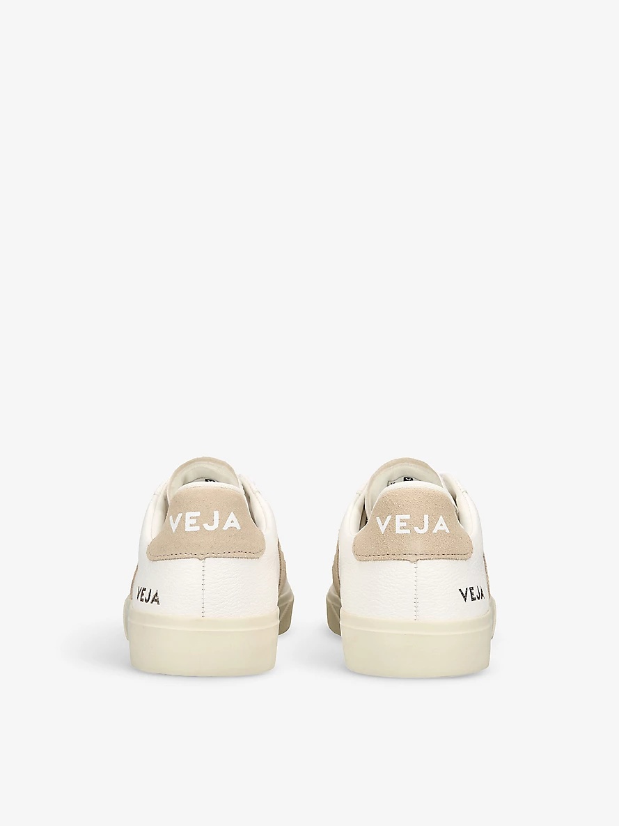 Campo V-logo leather low-top trainers - 4