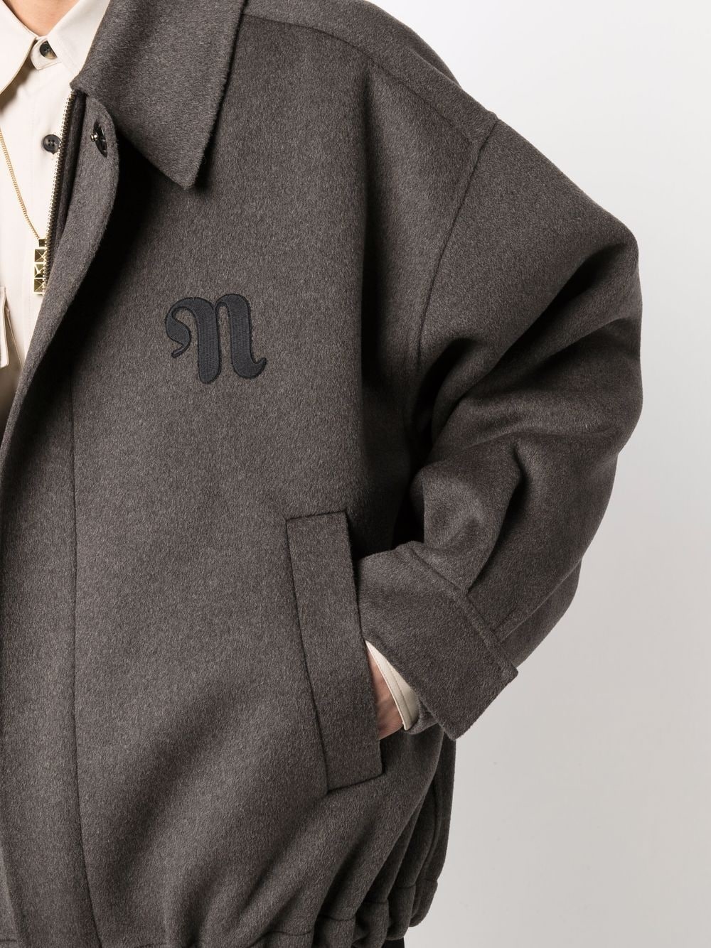 logo print bomber jacket - 5