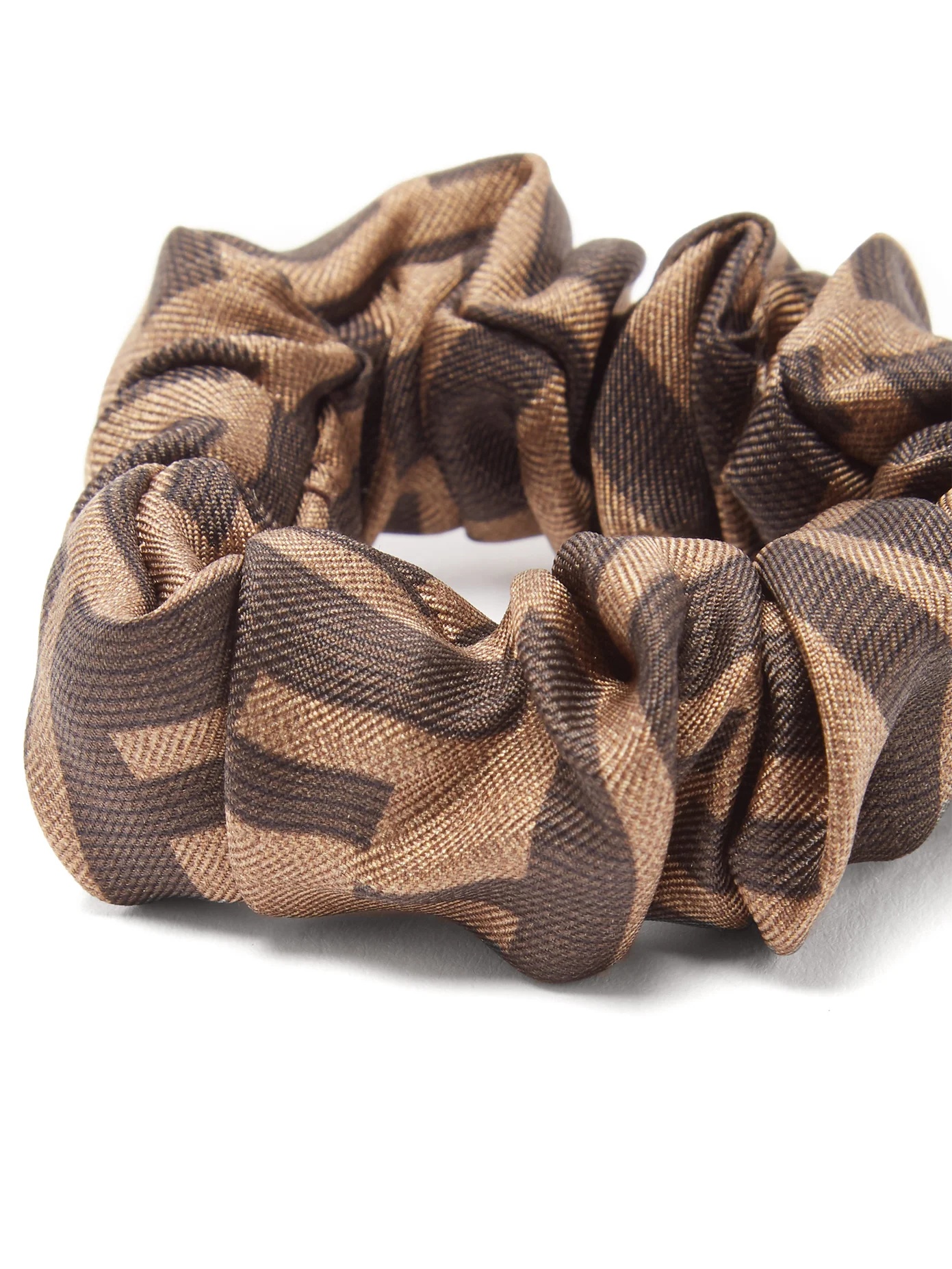 Set of two logo-print silk hair scrunchies - 5