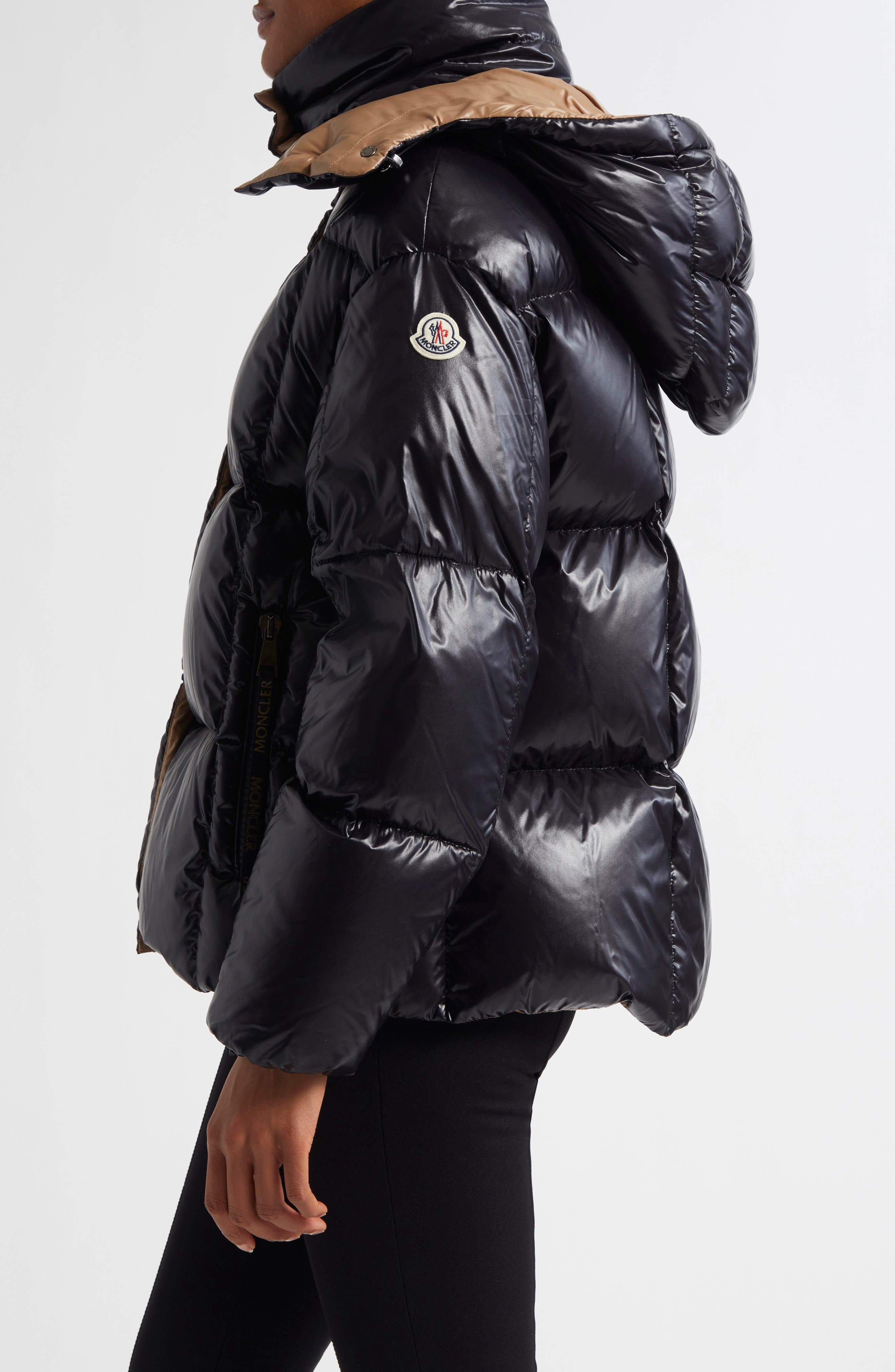 Moncler Parana Down Puffer Jacket with Removable Hood in Black/black at Nordstrom - 3