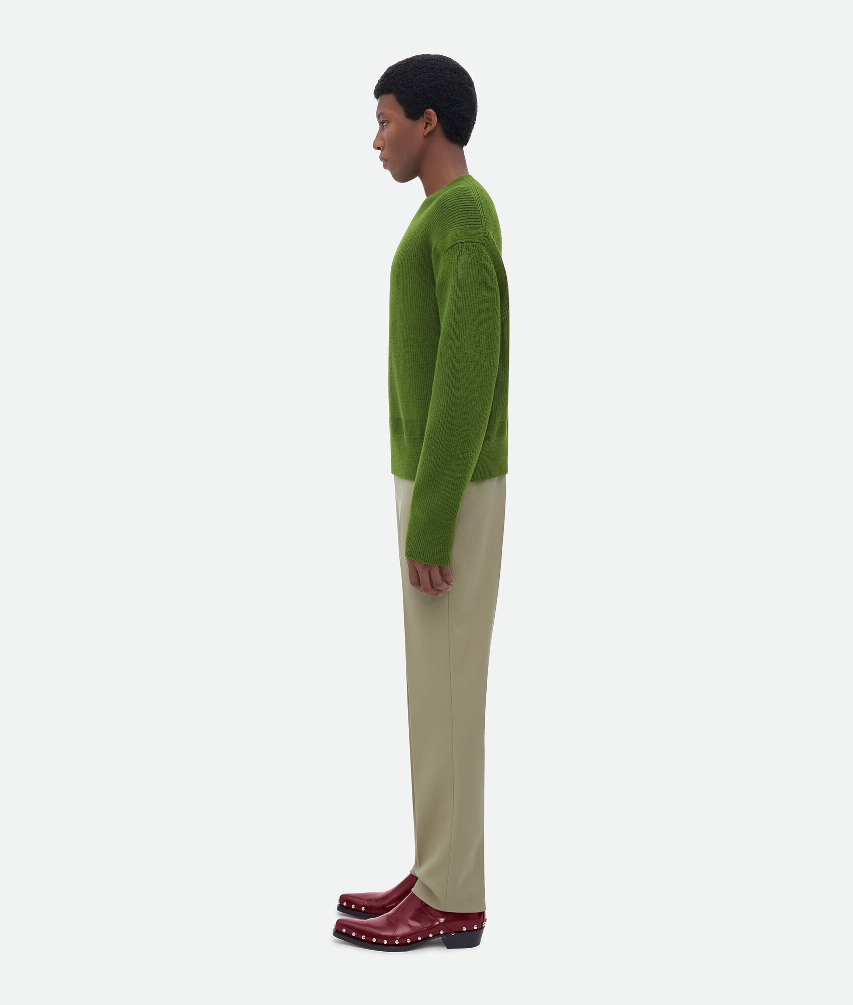 english rib cashmere jumper - 2