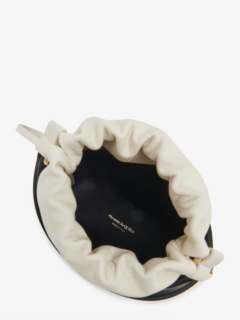 Women's The Rise Mini Bucket in Black/soft Ivory 5