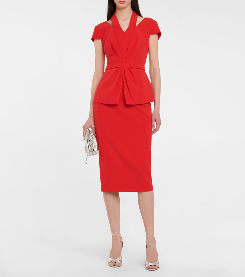 Safiyaa Ramona crêpe halterneck cutout top outlook