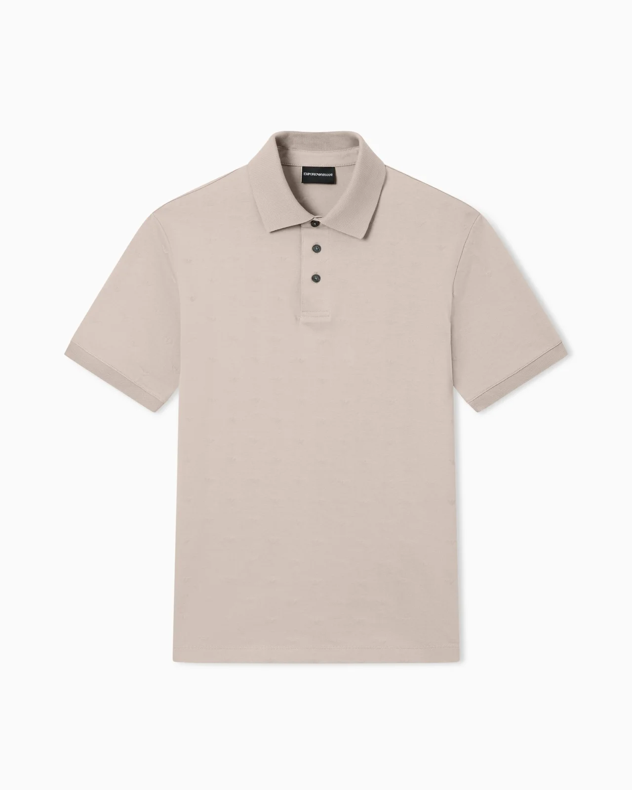 SLIM-FIT JERSEY POLO SHIRT WITH ALL-OVER JACQUARD EAGLE - 1