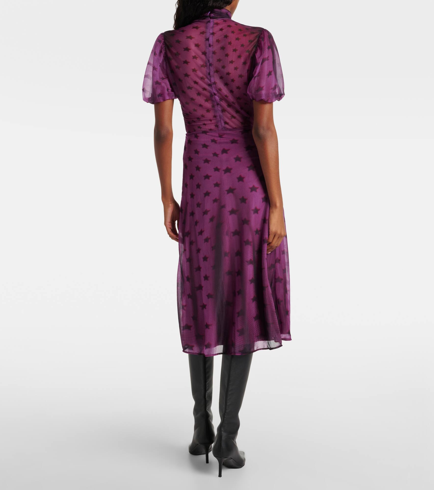 Etima printed sheer midi skirt - 3