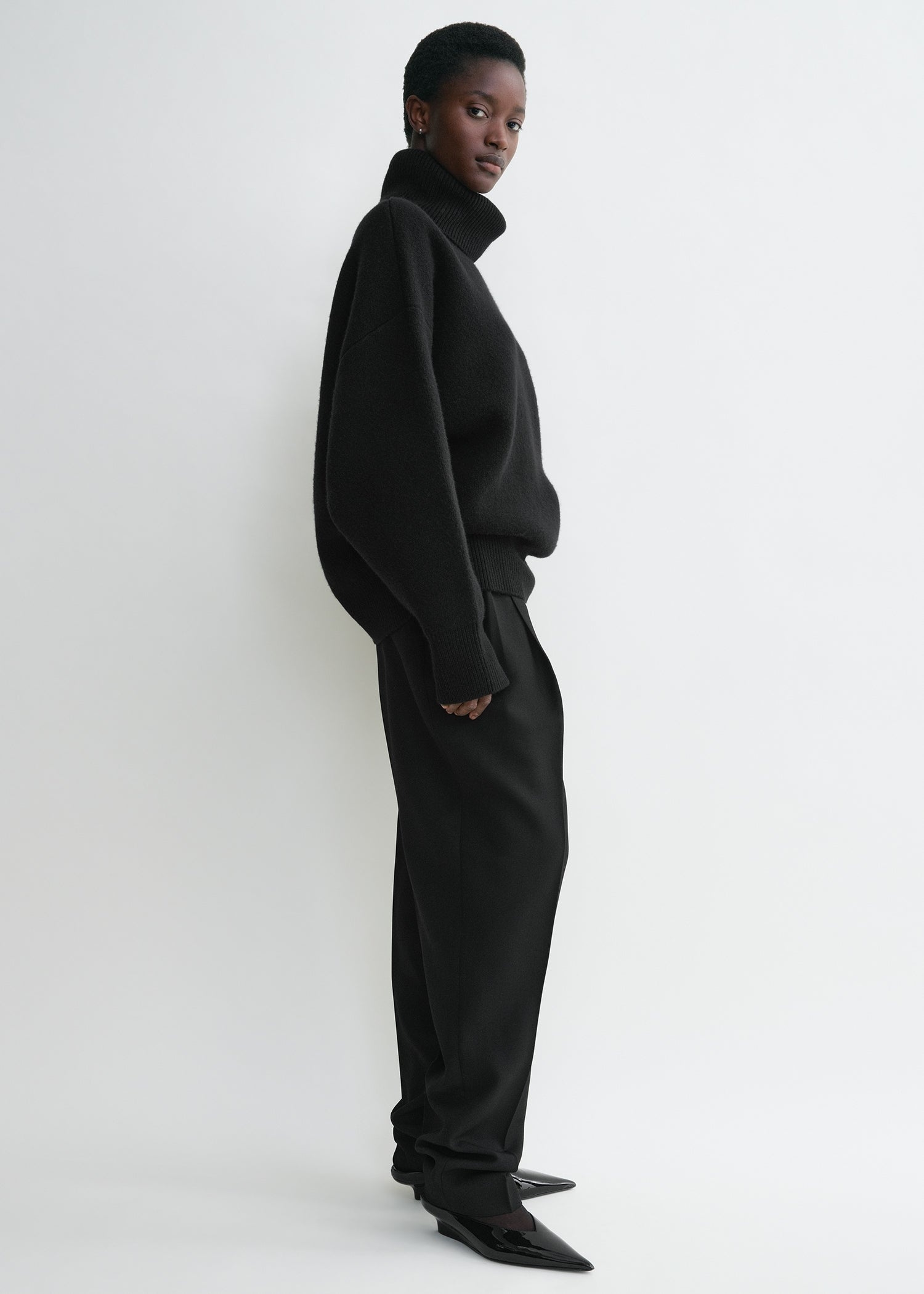 Double-knit turtleneck black - 3