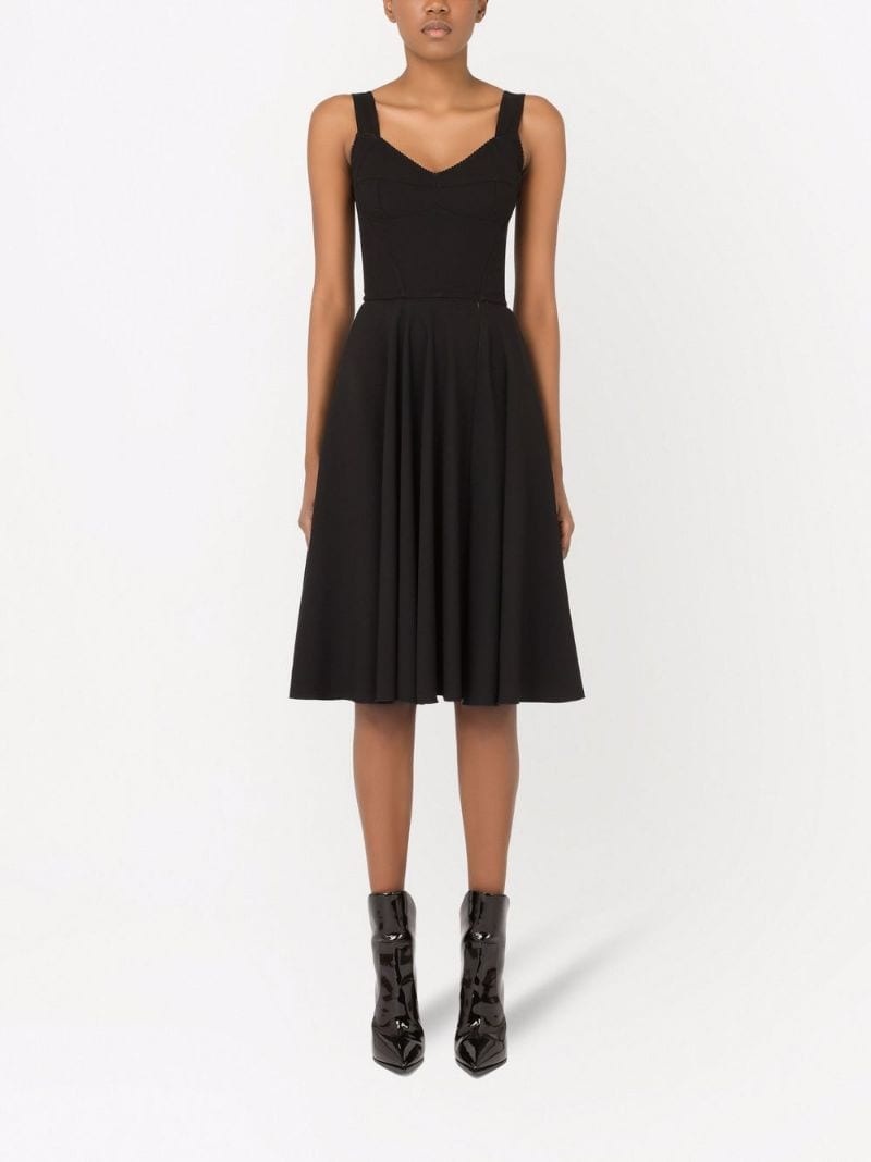 V-neck midi dress - 3