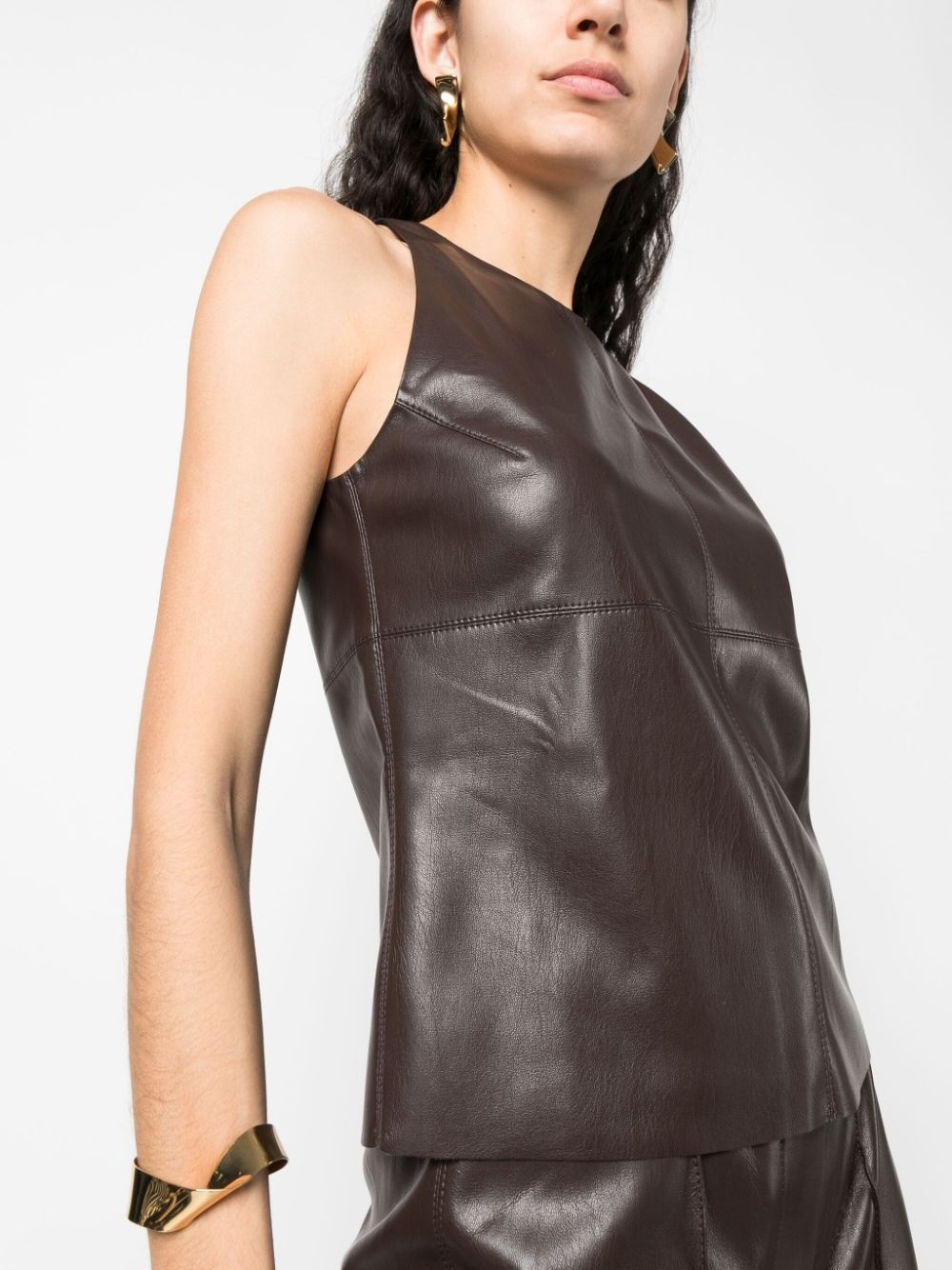 faux-leather tank top - 5