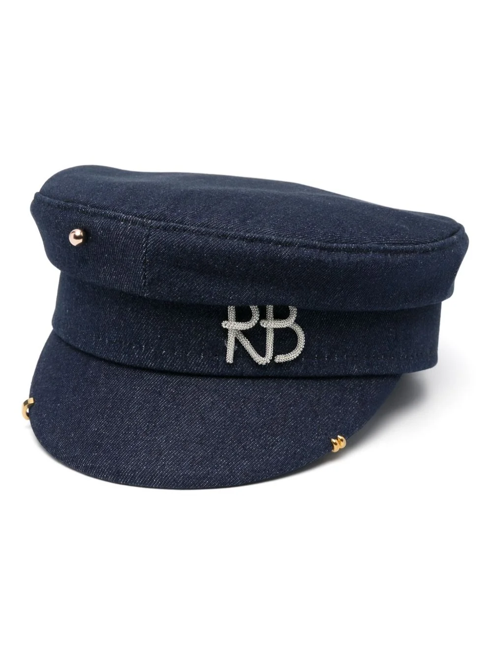 piercing-detailed baker boy cap - 1