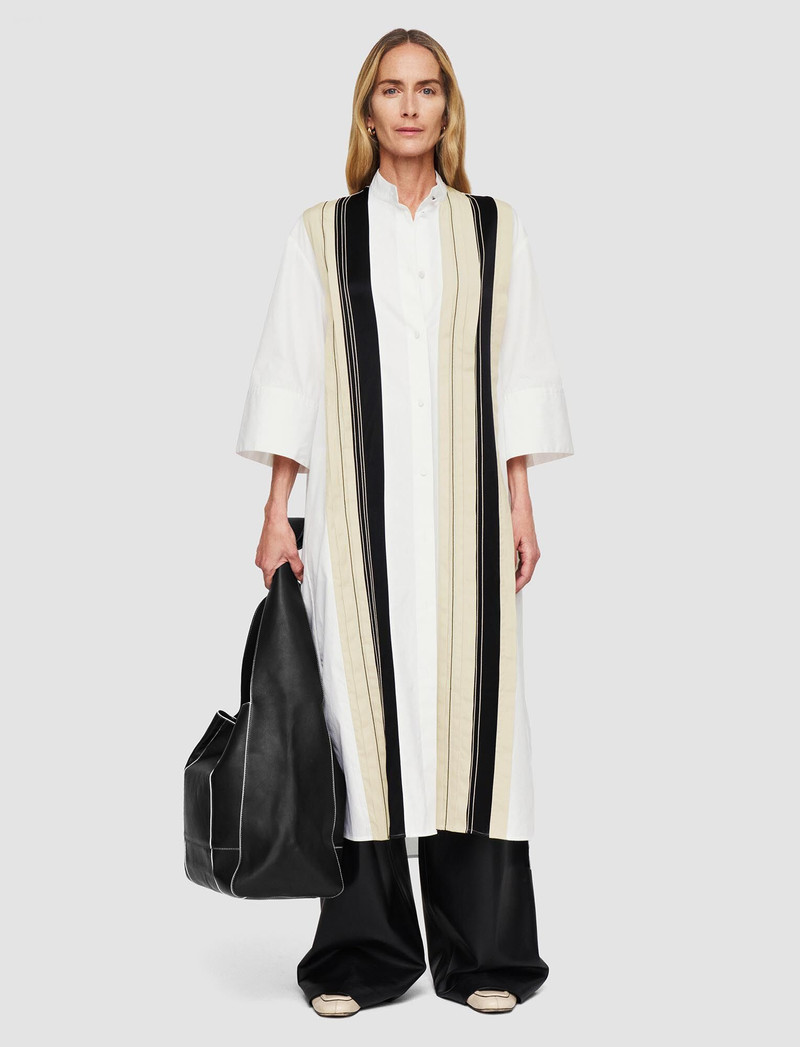 JOSEPH Mederic Poplin Colour Block Dress outlook