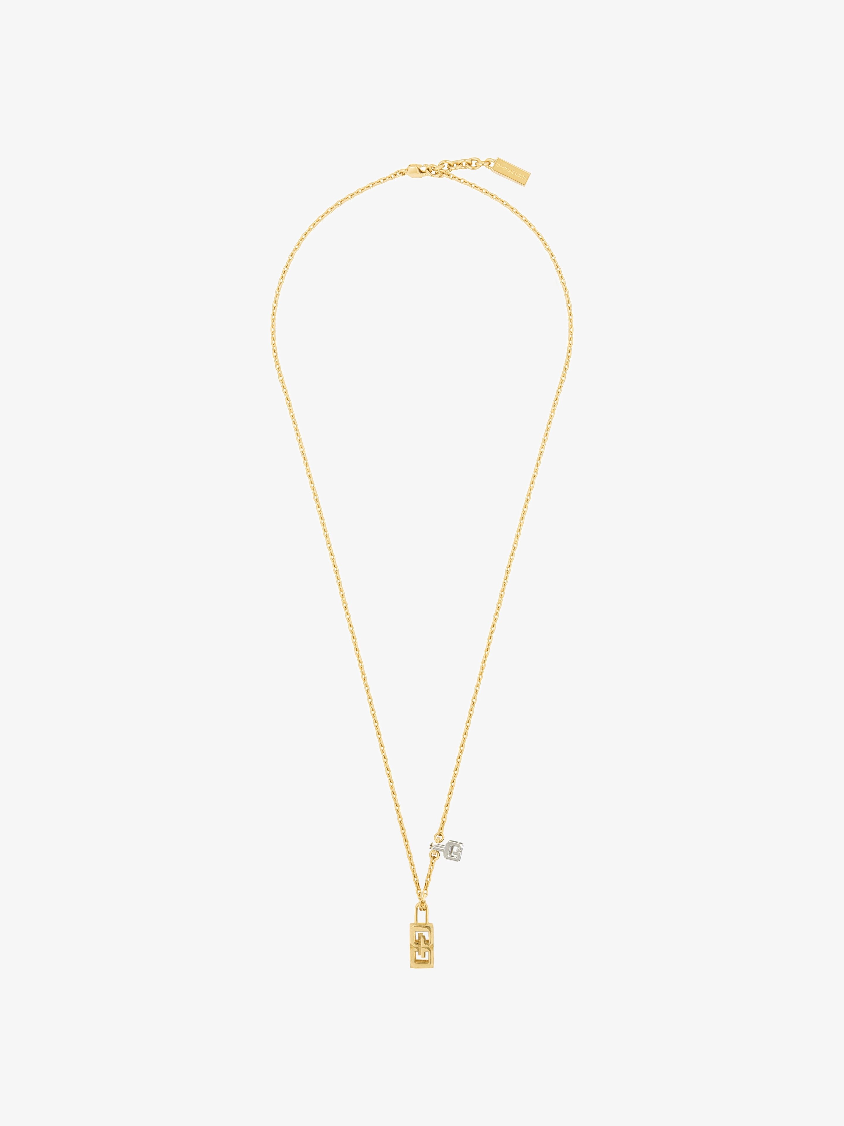 G CUBE PENDANT NECKLACE IN METAL - 1