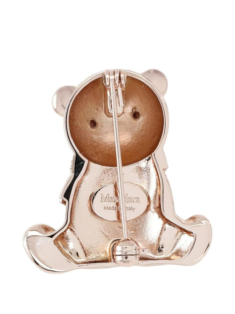 Max Mara Teddy crystal-embellished brooch outlook