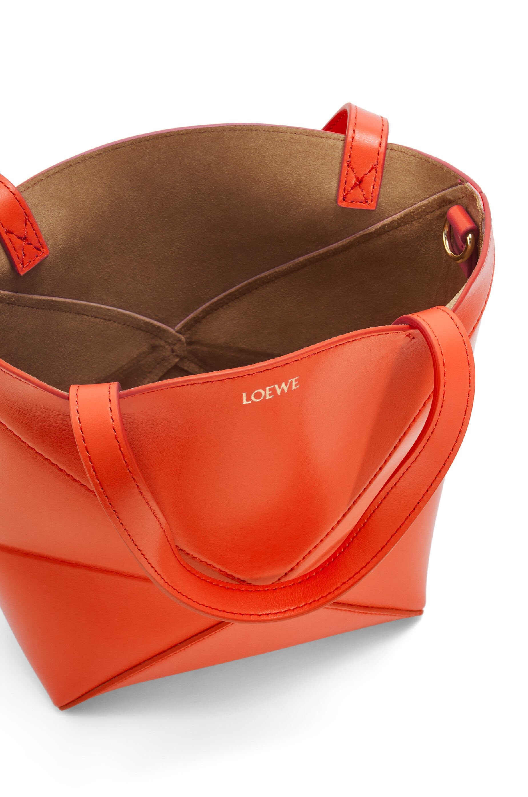 Mini Puzzle Fold Tote in shiny calfskin - 10