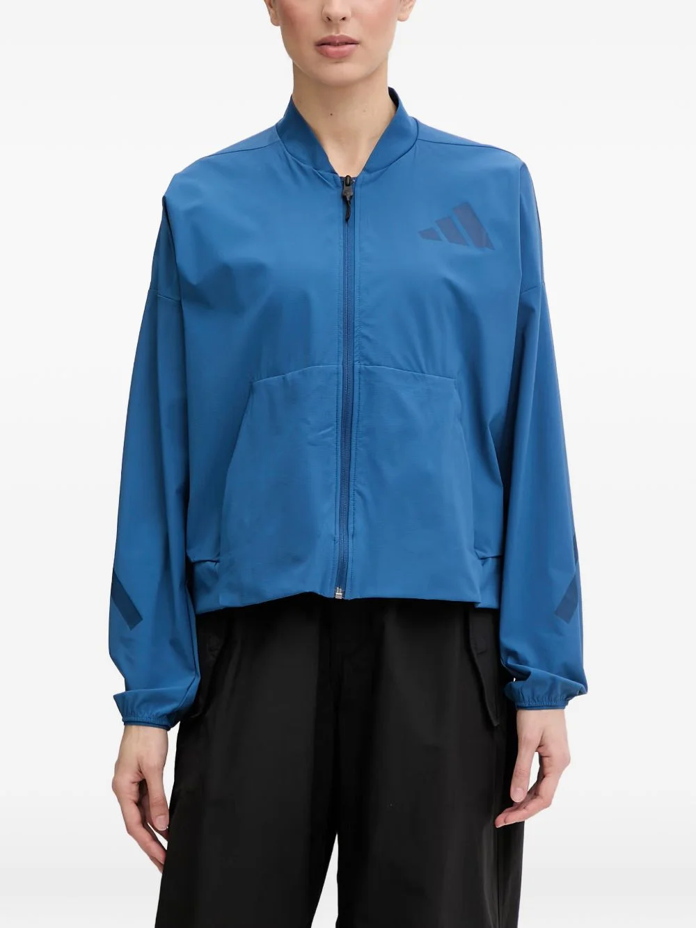 Zne logo-print zip-up jacket - 1