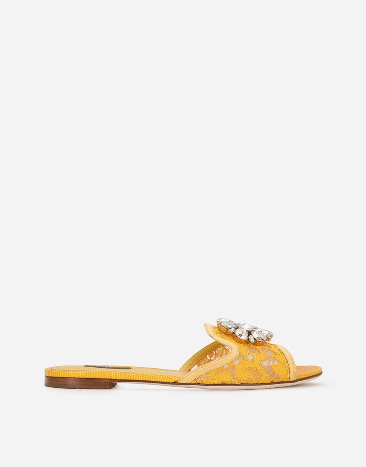 Lace slip-ons with crystals - 1
