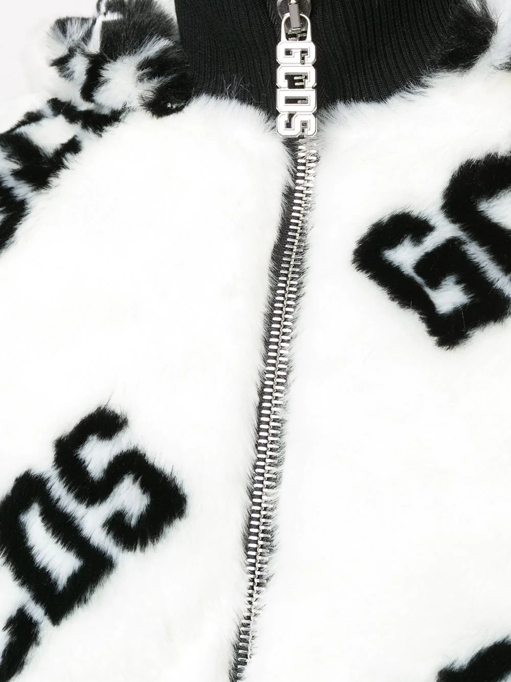 faux-fur logo hooded jacket - 5